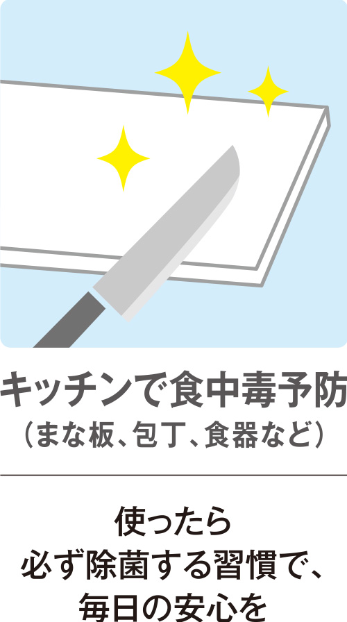 キッチンで食中毒防止